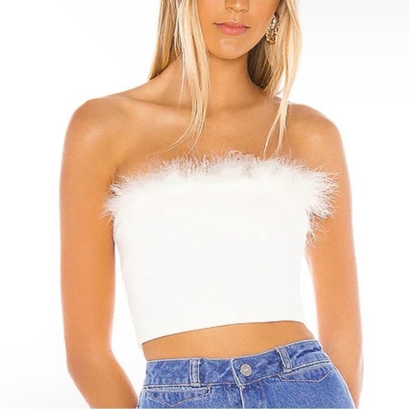 Superdown Olivia Strapless Top in White Size XS - Picture 1 of 9